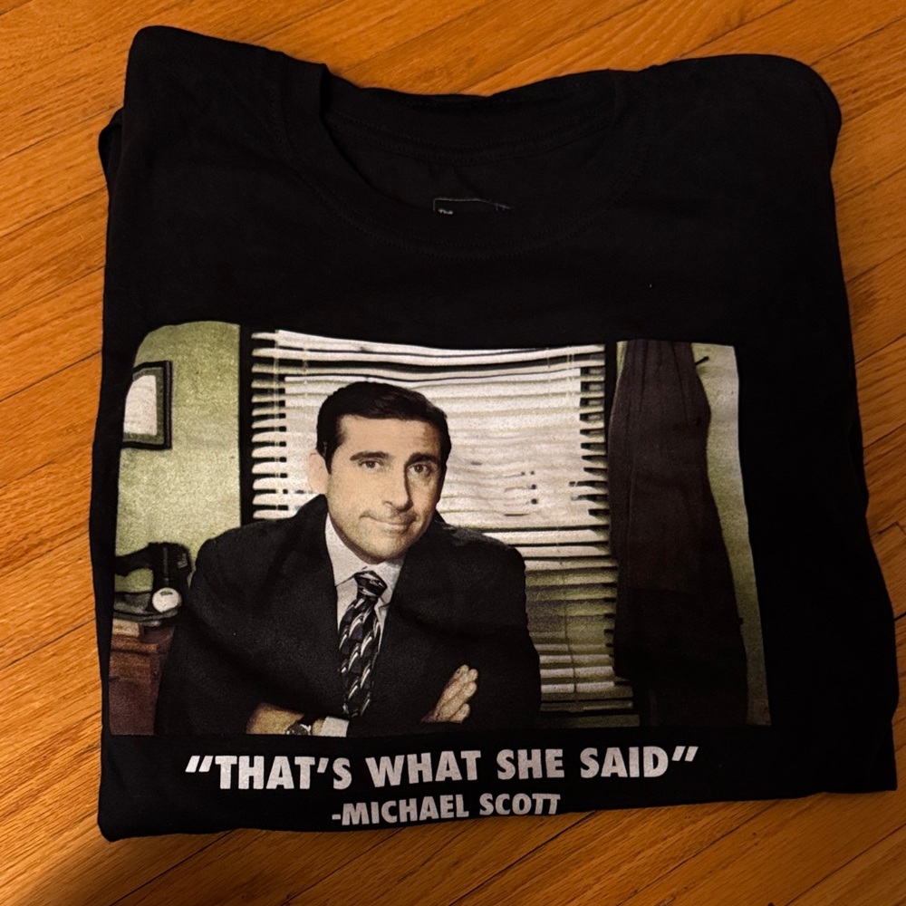 Black Graphic Tee with Quote